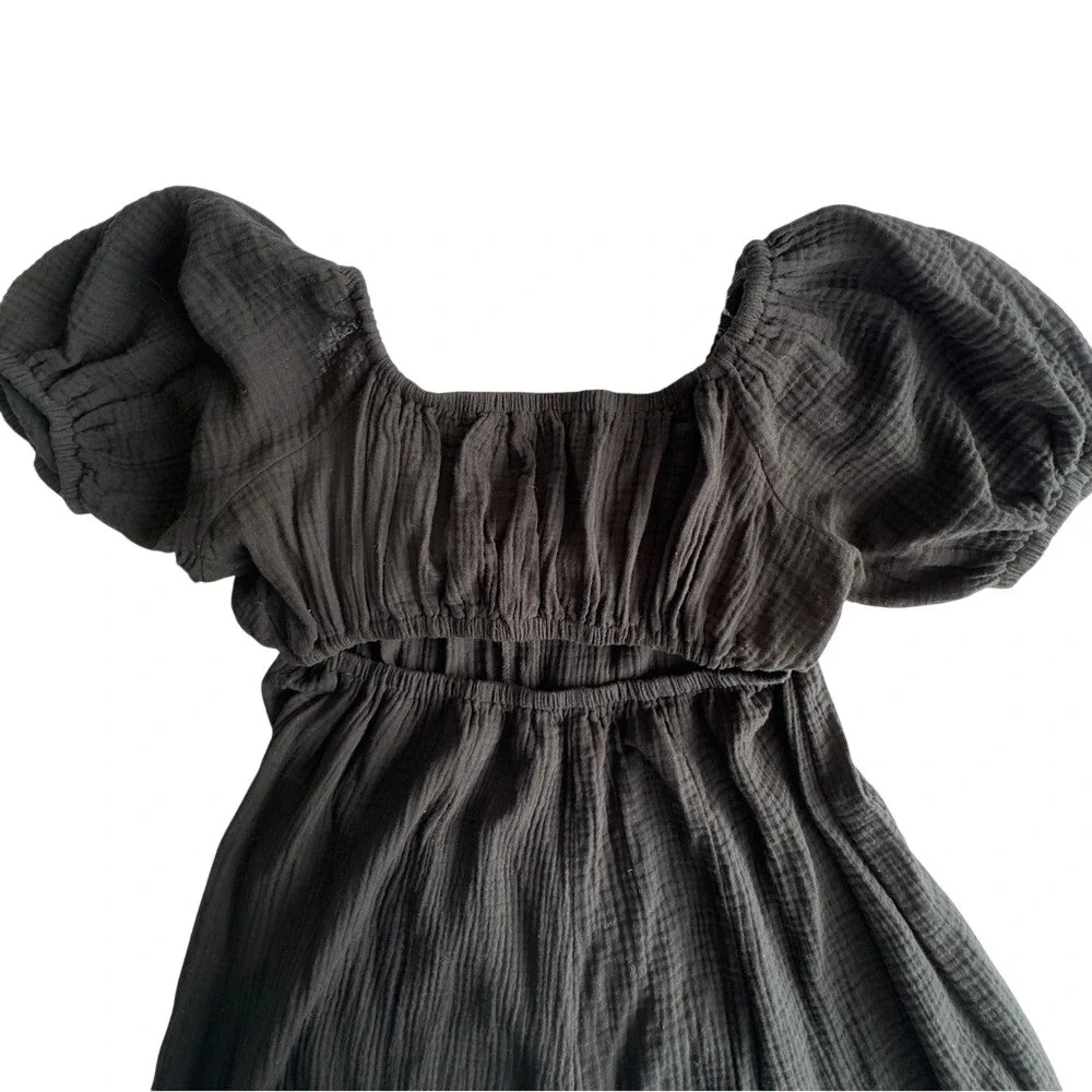 HYFVE Black Women's Cotton Jumpsuit Size Medium - Picture 4 of 7